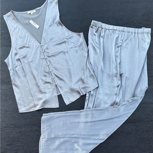 Madewell Other - Madewell Elegant Silver Women's Vest & Lounge pant Set Size XL